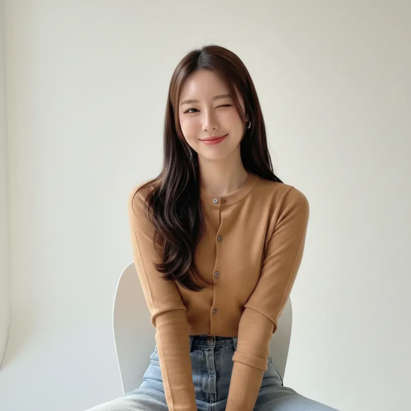 유니클로 캐시미어 가디건 (M, 베이지)